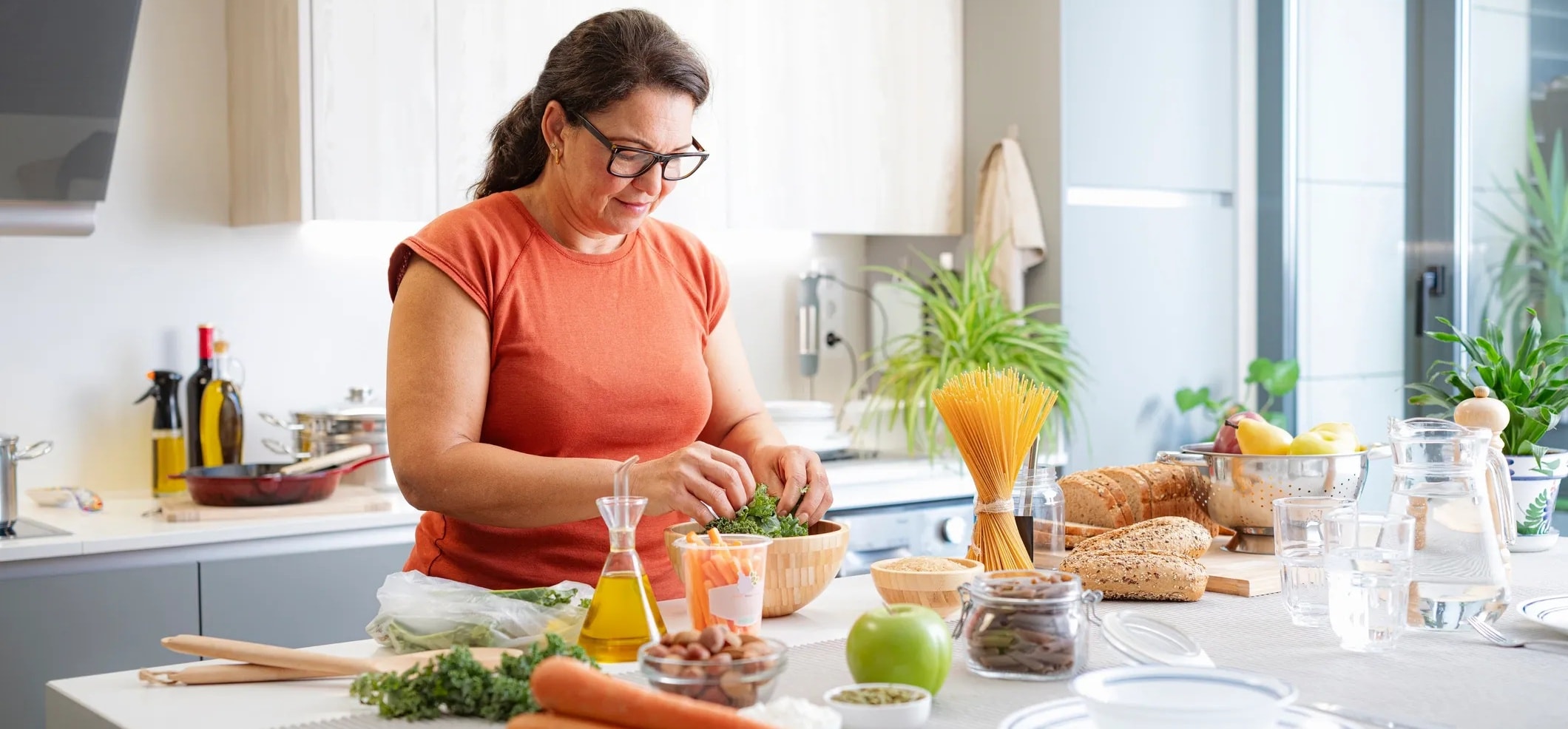 Person preparing a healthy nourishing meal